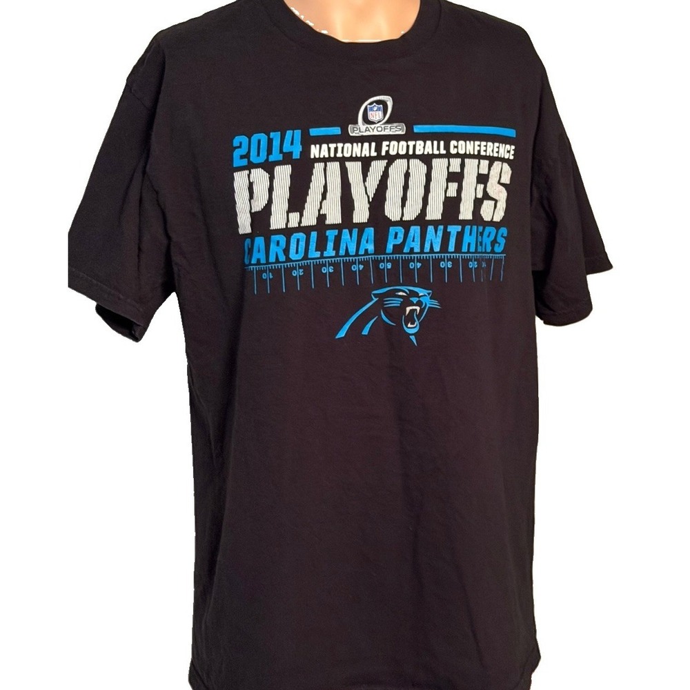 Carolina Panthers 2014‎ NFL Playoffs Men's Large Black T-Shirt